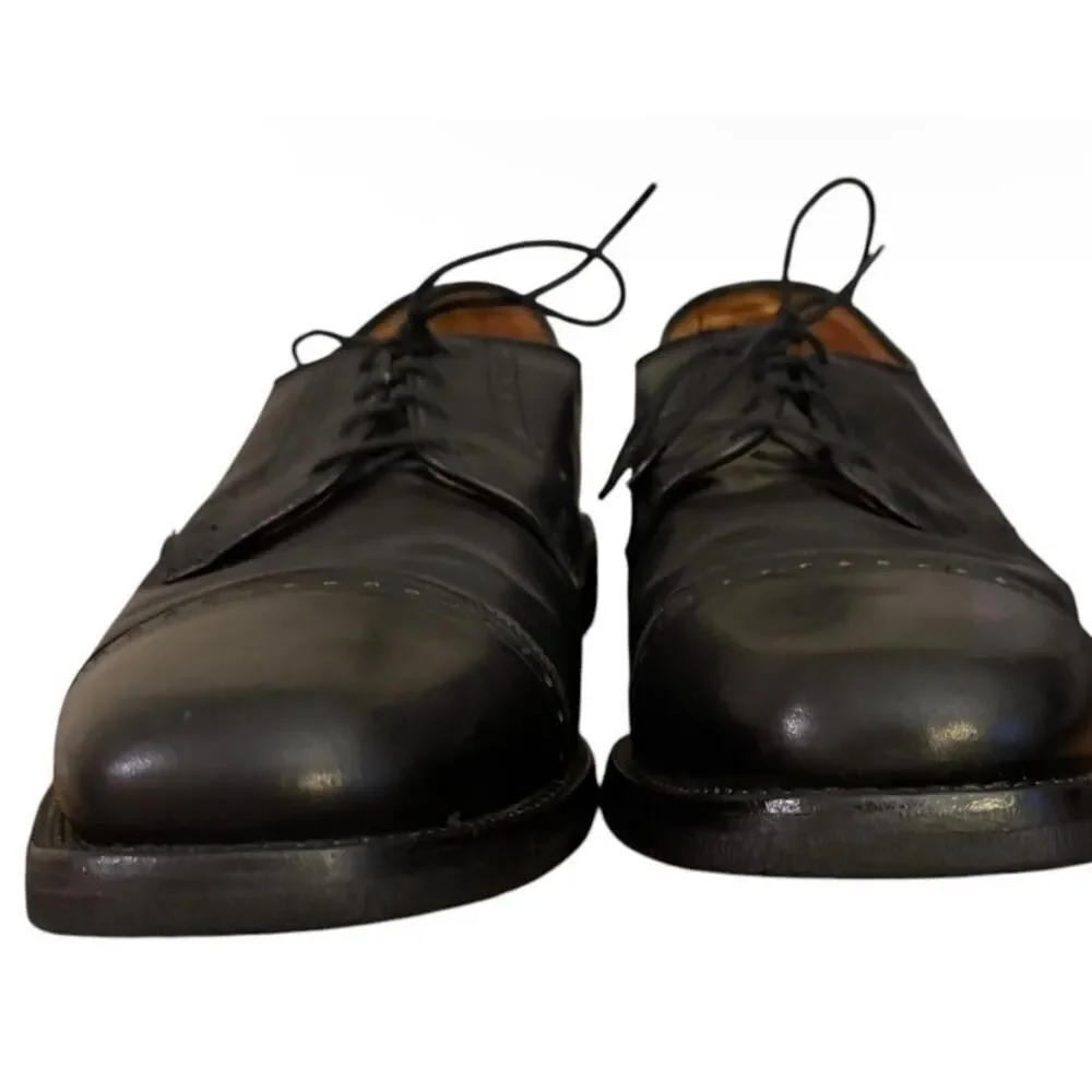 Allen Edmonds Perry Cap Oxford Dress Shoes Black Leather USA Men’s 9 D Classic